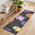 thumbnail image 1 of Yayeee Runner Rug for Bedroom 2'x6' Machine Washable Hallway Non Slip Mat, Yellow Halloween Ghosts, 1 of 8