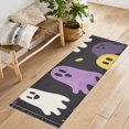 thumbnail image 1 of Yayeee Runner Rug for Bedroom 2'x6' Machine Washable Hallway Non Slip Mat, Yellow Halloween Ghosts, 1 of 8