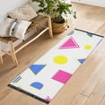 thumbnail image 1 of Yayeee Runner Rug for Bedroom 2'x6' Machine Washable Hallway Non Slip Mat, Yellow Retro Round, 1 of 8