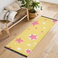 thumbnail image 1 of Yayeee Runner Rug for Bedroom 2'x6' Machine Washable Hallway Non Slip Mat, Yellow Stars, 1 of 8