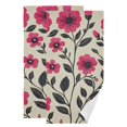 thumbnail image 1 of Yayeee Hand Towels for Bathroom Set of 2 Quick Dry Super Absorbent Soft Hand Shower Towels, 28" x 14", Pink Flowers, 1 of 8