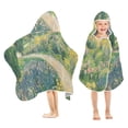 thumbnail image 1 of Yayeee Kids Hooded Towels Toddler Soft Absorbent Beach Bathing Wrap 50" x 23.5", Art Garden Scene, 1 of 5