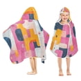 thumbnail image 1 of Yayeee Kids Hooded Towels Toddler Soft Absorbent Beach Bathing Wrap 50" x 23.5", Art Geometric, 1 of 5