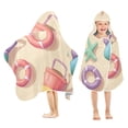 thumbnail image 1 of Yayeee Kids Hooded Towels Toddler Soft Absorbent Beach Bathing Wrap 50" x 23.5", Beach Toys Pattern, 1 of 5
