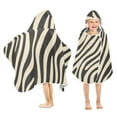 thumbnail image 1 of Yayeee Kids Hooded Towels Toddler Soft Absorbent Beach Bathing Wrap 50" x 23.5", Black Lines, 1 of 5