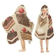 thumbnail image 1 of Yayeee Kids Hooded Towels Toddler Soft Absorbent Beach Bathing Wrap 50" x 23.5", Brown Cakes, 1 of 5