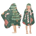 thumbnail image 1 of Yayeee Kids Hooded Towels Toddler Soft Absorbent Beach Bathing Wrap 50" x 23.5", Brown Christmas Gingerbread, 1 of 5