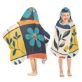 thumbnail image 1 of Yayeee Kids Hooded Towels Toddler Soft Absorbent Beach Bathing Wrap 50" x 23.5", Floral Patterns, 1 of 5