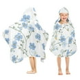 thumbnail image 1 of Yayeee Kids Hooded Towels Toddler Soft Absorbent Beach Bathing Wrap 50" x 23.5", Forget Me Not, 1 of 5