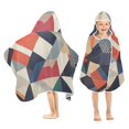 thumbnail image 1 of Yayeee Kids Hooded Towels Toddler Soft Absorbent Beach Bathing Wrap 50" x 23.5", Geometric Pattern, 1 of 5