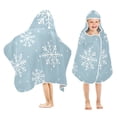thumbnail image 1 of Yayeee Kids Hooded Towels Toddler Soft Absorbent Beach Bathing Wrap 50" x 23.5", Gray Snowflake, 1 of 5