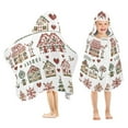 thumbnail image 1 of Yayeee Kids Hooded Towels Toddler Soft Absorbent Beach Bathing Wrap 50" x 23.5", Green Nordic Christmas House, 1 of 5