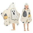 thumbnail image 1 of Yayeee Kids Hooded Towels Toddler Soft Absorbent Beach Bathing Wrap 50" x 23.5", Halloween Black Pumpkins, 1 of 5
