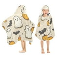 thumbnail image 1 of Yayeee Kids Hooded Towels Toddler Soft Absorbent Beach Bathing Wrap 50" x 23.5", Halloween Cute Ghosts, 1 of 5