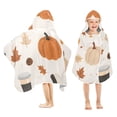 thumbnail image 1 of Yayeee Kids Hooded Towels Toddler Soft Absorbent Beach Bathing Wrap 50" x 23.5", Hand Drawn Pumpkin, 1 of 5