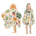 thumbnail image 1 of Yayeee Kids Hooded Towels Toddler Soft Absorbent Beach Bathing Wrap 50" x 23.5", Leaves Pattern, 1 of 5
