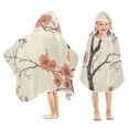 thumbnail image 1 of Yayeee Kids Hooded Towels Toddler Soft Absorbent Beach Bathing Wrap 50" x 23.5", Light Red Flowers, 1 of 5