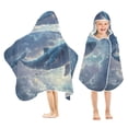 thumbnail image 1 of Yayeee Kids Hooded Towels Toddler Soft Absorbent Beach Bathing Wrap 50" x 23.5", Night Floating Whale, 1 of 5
