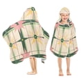 thumbnail image 1 of Yayeee Kids Hooded Towels Toddler Soft Absorbent Beach Bathing Wrap 50" x 23.5", Retro Green Stars, 1 of 5