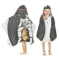 thumbnail image 1 of Yayeee Kids Hooded Towels Toddler Soft Absorbent Beach Bathing Wrap 50" x 23.5", White Astronaut Planet, 1 of 5