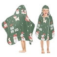 thumbnail image 1 of Yayeee Kids Hooded Towel with Hand Pockets Beach Soft Absorbent Bath Wrap 50 x 23.5 inch, Christmas Santa, 1 of 5