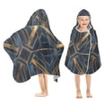 thumbnail image 1 of Yayeee Kids Hooded Towel with Hand Pockets Beach Soft Absorbent Bath Wrap 50 x 23.5 inch, Elegant Geometric Pattern, 1 of 5