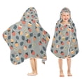 thumbnail image 1 of Yayeee Kids Hooded Towel with Hand Pockets Beach Soft Absorbent Bath Wrap 50 x 23.5 inch, Gray Acorns Pattern, 1 of 5