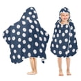 thumbnail image 1 of Yayeee Kids Hooded Towel with Hand Pockets Beach Soft Absorbent Bath Wrap 50 x 23.5 inch, Navy Blue Baseball Pattern, 1 of 5