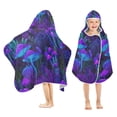 thumbnail image 1 of Yayeee Kids Hooded Towel with Hand Pockets Beach Soft Absorbent Bath Wrap 50 x 23.5 inch, Night Mushrooms Pattern, 1 of 5