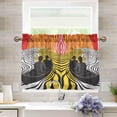 thumbnail image 1 of Yayeee Kitchen Curtains Tier Pair Light Filtering 27"x24" Rod Pocket Short Cafe Window Panel, Abstract Boat, 1 of 7