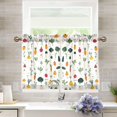 thumbnail image 1 of Yayeee Kitchen Curtains Light Filtering 27"x24" Rod Pocket Short Cafe Window Panel, Beige Vegetables Pattern, 1 of 7
