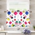 thumbnail image 1 of Yayeee Kitchen Curtains Tier Pair Light Filtering 27"x24" Rod Pocket Short Cafe Window Panel, Cartoon Graphic, 1 of 7