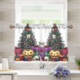 thumbnail image 1 of Yayeee Kitchen Curtains Light Filtering 27"x24" Rod Pocket Short Cafe Window Panel, Purple Halloween Trees, 1 of 7