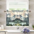 thumbnail image 1 of Yayeee Kitchen Curtains Tier Pair Light Filtering 27"x24" Rod Pocket Short Cafe Window Panel, Watercolor Mountatin, 1 of 7