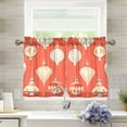 thumbnail image 1 of Yayeee Kitchen Curtains Tier Pair Light Filtering 27"x36" Rod Pocket Short Cafe Window Panel, Beige Christmas Ornaments Pattern, 1 of 7