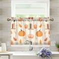 thumbnail image 1 of Yayeee Kitchen Curtains Tier Pair Light Filtering 27"x36" Rod Pocket Short Cafe Window Panel, Beige Fall Acorns Pattern, 1 of 7
