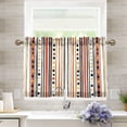 thumbnail image 1 of Yayeee Kitchen Curtains Tier Pair Light Filtering 27"x36" Rod Pocket Short Cafe Window Panel, Brown Abstract Dots, 1 of 7
