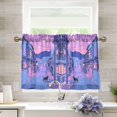 thumbnail image 1 of Yayeee Kitchen Curtains Tier Pair Light Filtering 27"x36" Rod Pocket Short Cafe Window Panel, Cat Walking in Street, 1 of 7