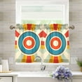 thumbnail image 1 of Yayeee Kitchen Curtains Tier Pair Light Filtering 27"x36" Rod Pocket Short Cafe Window Panel, Colorful Circles, 1 of 7