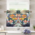 thumbnail image 1 of Yayeee Kitchen Curtains Tier Pair Light Filtering 27"x36" Rod Pocket Short Cafe Window Panel, Colorful Goldfish, 1 of 7
