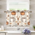 thumbnail image 1 of Yayeee Kitchen Curtains Light Filtering 27"x36" Rod Pocket Short Cafe Window Panel, Fall Pumpkin Pattern, 1 of 7