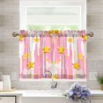 thumbnail image 1 of Yayeee Kitchen Curtains Light Filtering 27"x36" Rod Pocket Short Cafe Window Panel, Flat Yellow Stars, 1 of 7