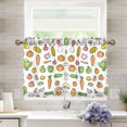 thumbnail image 1 of Yayeee Kitchen Curtains Tier Pair Light Filtering 27"x36" Rod Pocket Short Cafe Window Panel, Green Vegetables Pattern, 1 of 7