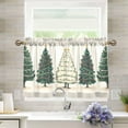 thumbnail image 1 of Yayeee Kitchen Curtains Light Filtering 27"x36" Rod Pocket Short Cafe Window Panel, Hand Drawn Christmas, 1 of 7