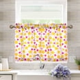 thumbnail image 1 of Yayeee Kitchen Curtains Tier Pair Light Filtering 27"x36" Rod Pocket Short Cafe Window Panel, Light Pink Stars, 1 of 7