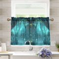 thumbnail image 1 of Yayeee Kitchen Curtains Tier Pair Light Filtering 27"x36" Rod Pocket Short Cafe Window Panel, Magical Forest, 1 of 7