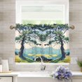 thumbnail image 1 of Yayeee Kitchen Curtains Tier Pair Light Filtering 27"x36" Rod Pocket Short Cafe Window Panel, Mounatin at Dawn, 1 of 7