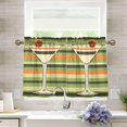thumbnail image 1 of Yayeee Kitchen Curtains Light Filtering 27"x36" Rod Pocket Short Cafe Window Panel, Orange Martini, 1 of 6
