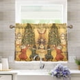 thumbnail image 1 of Yayeee Kitchen Curtains Tier Pair Light Filtering 27"x36" Rod Pocket Short Cafe Window Panel, Party Of Cats, 1 of 7