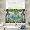 thumbnail image 1 of Yayeee Kitchen Curtains Tier Pair Light Filtering 27"x36" Rod Pocket Short Cafe Window Panel, Pine Tree, 1 of 7